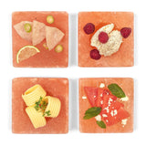 020 FREEZE & SERVE - four himalayan salt plates with indents. sleek gift pack.