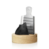 003 LIQUORICE - stainless steel grater. stand in natural wood. 100% raw liquorice chunk. stylish gift pack.